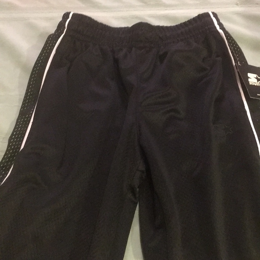 Mesh Boys starter Black-Green Jog Pants NEW Sz 6-7